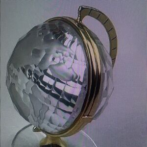 Elegant Silver and Gold Globe Sculpture